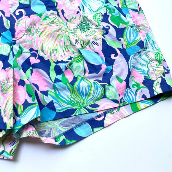 Lilly Pulitzer Kaden Stretch Shorts Multi Beak Calm Carry On 4" Inseam Size 16 - Picture 3 of 8